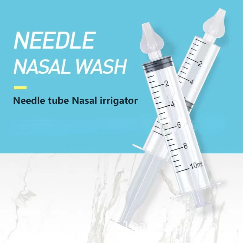 Needle Tube Baby Nasal Aspirator Syringe Baby Nose Cleaner Kids Rhinitis Nasal Washer Reusable Nasal Irrigator Washing for Child