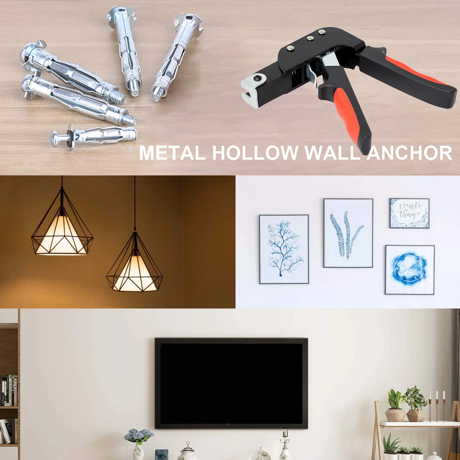 Hollow Drive Wall Anchor Screws Gun Heavy Duty Metal Tool Hollow Wall Anchors Gun Plasterboard Fixing Gun Cheville Molly Bolt