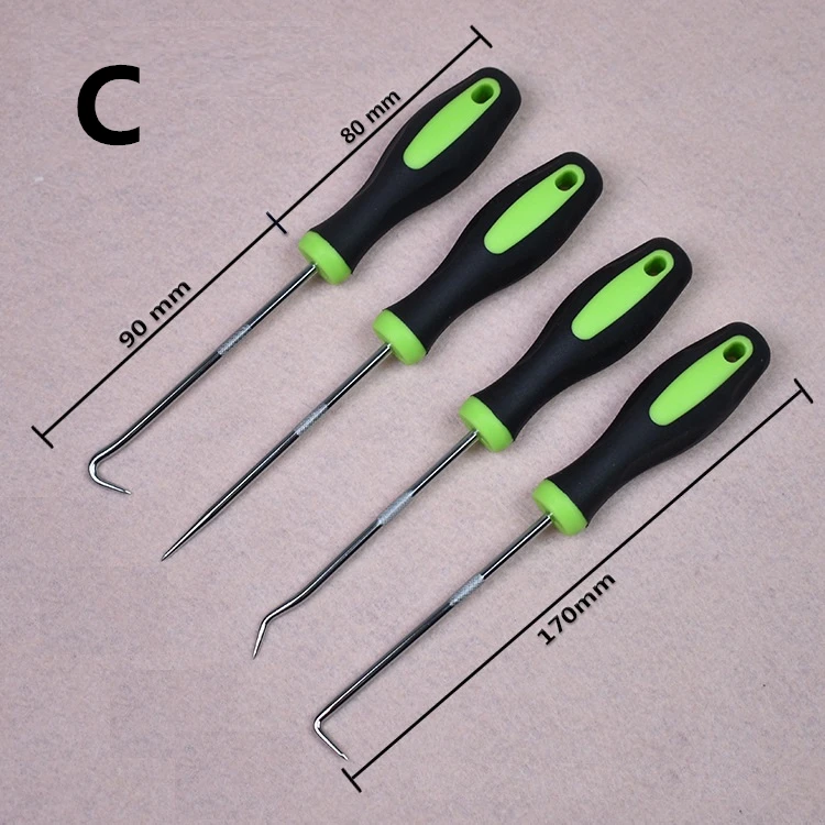 4Pcs Car Pick and Hook Set Automotive O Ring Oil Seal Gasket Puller Remover Craft Hand Tool Auto Disassembly Accessories