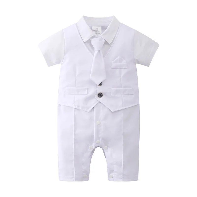 Baby Boy Baptismal Christening Formal Outfit Set Baptismal Attire for Infant Gentleman Boss Costume Newborn Photoshoot Outfit