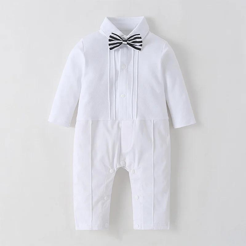 Baby Boy Baptismal Christening Formal Outfit Set Baptismal Attire for Infant Gentleman Boss Costume Newborn Photoshoot Outfit