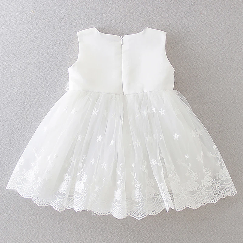 Summer White Dress Girl Baby Christening Outfits Infant Lace Baptism Gown Flower Girl Princess Wedding Dress Baby Girl Clothes