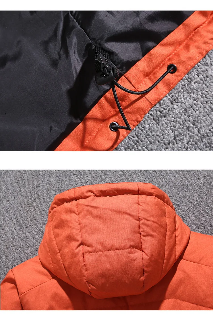 Mens White Duck Down Jacket Warm Hooded Thick Puffer Jacket Coat Male Casual High Quality Overcoat Thermal Winter Parka Men